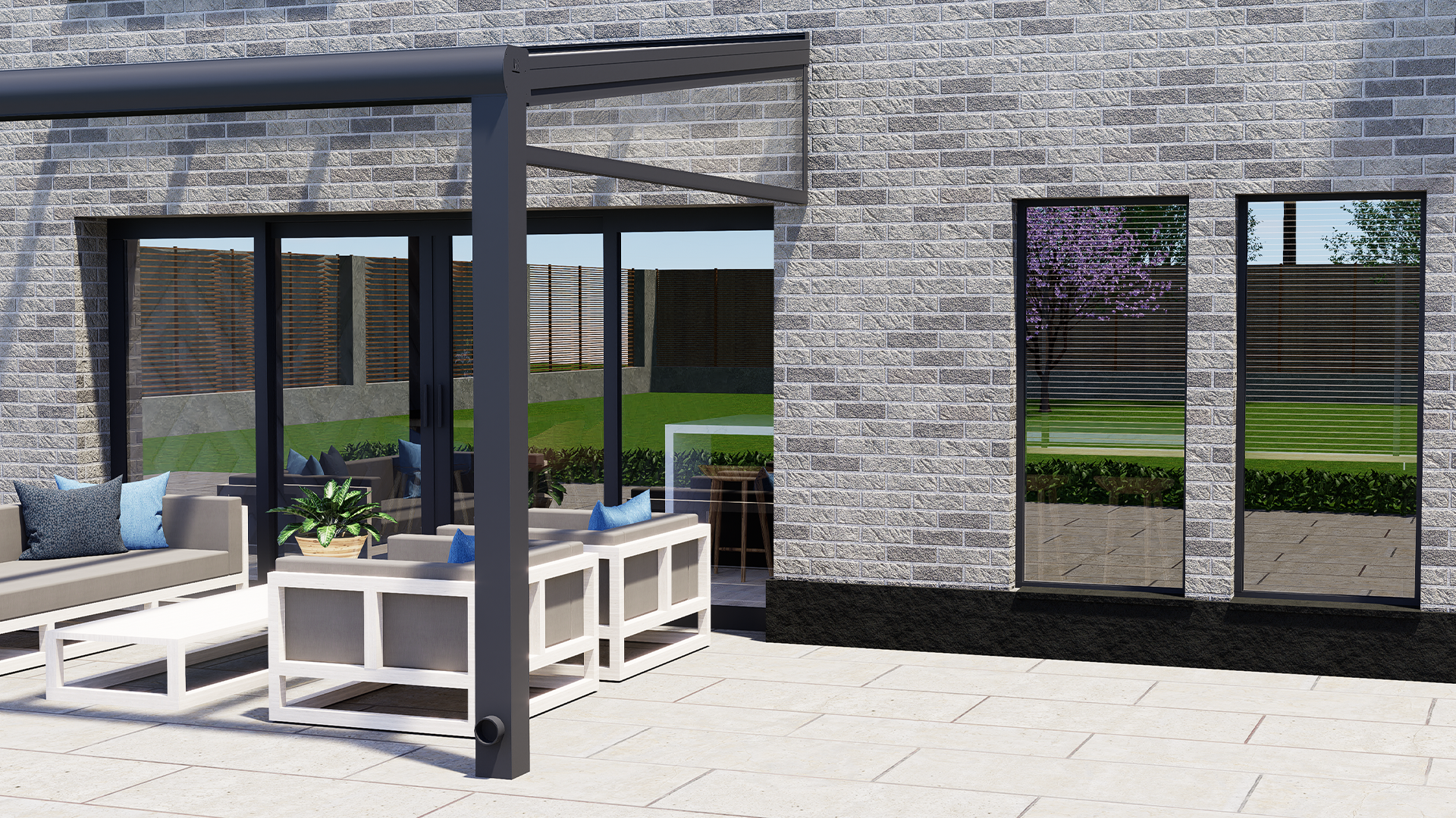 Dreiecksfenster Glas klar links