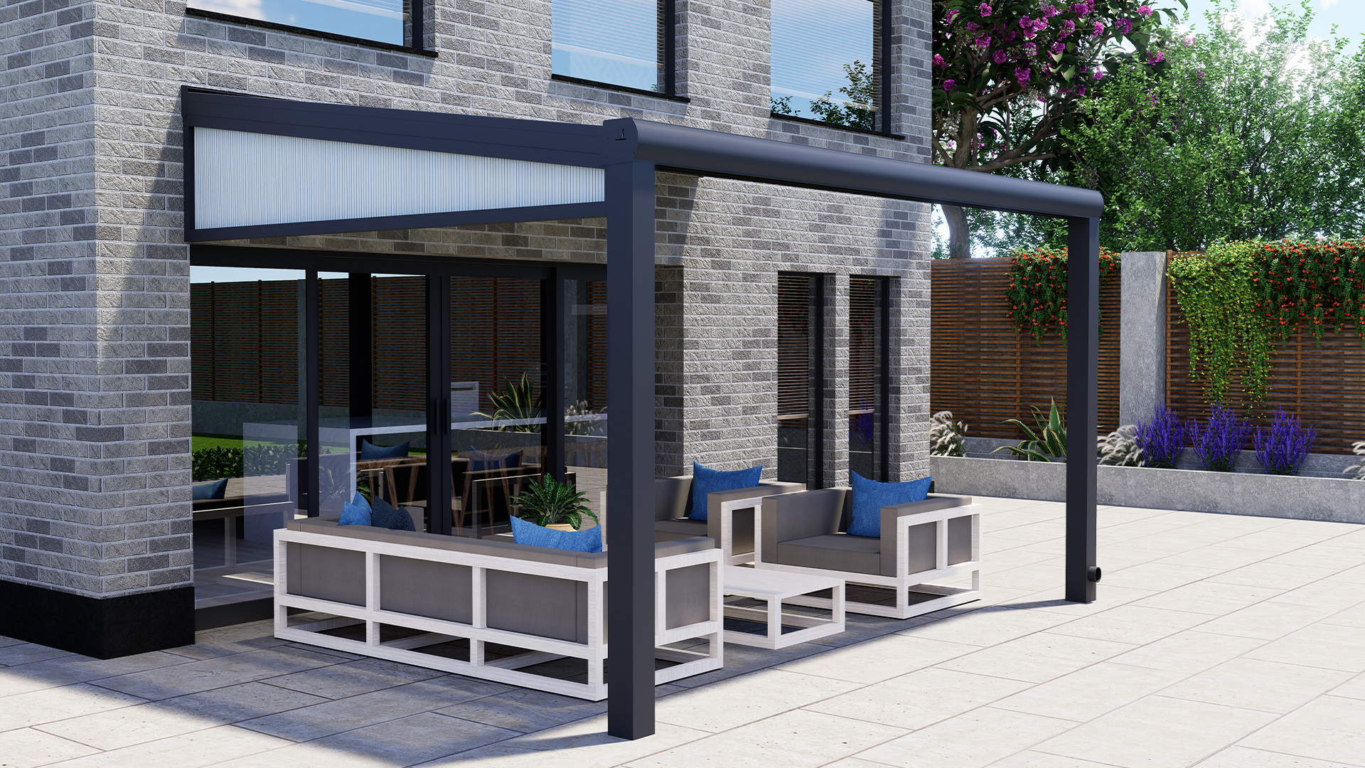 Dreiecksfenster Polycarbonat klar rechts